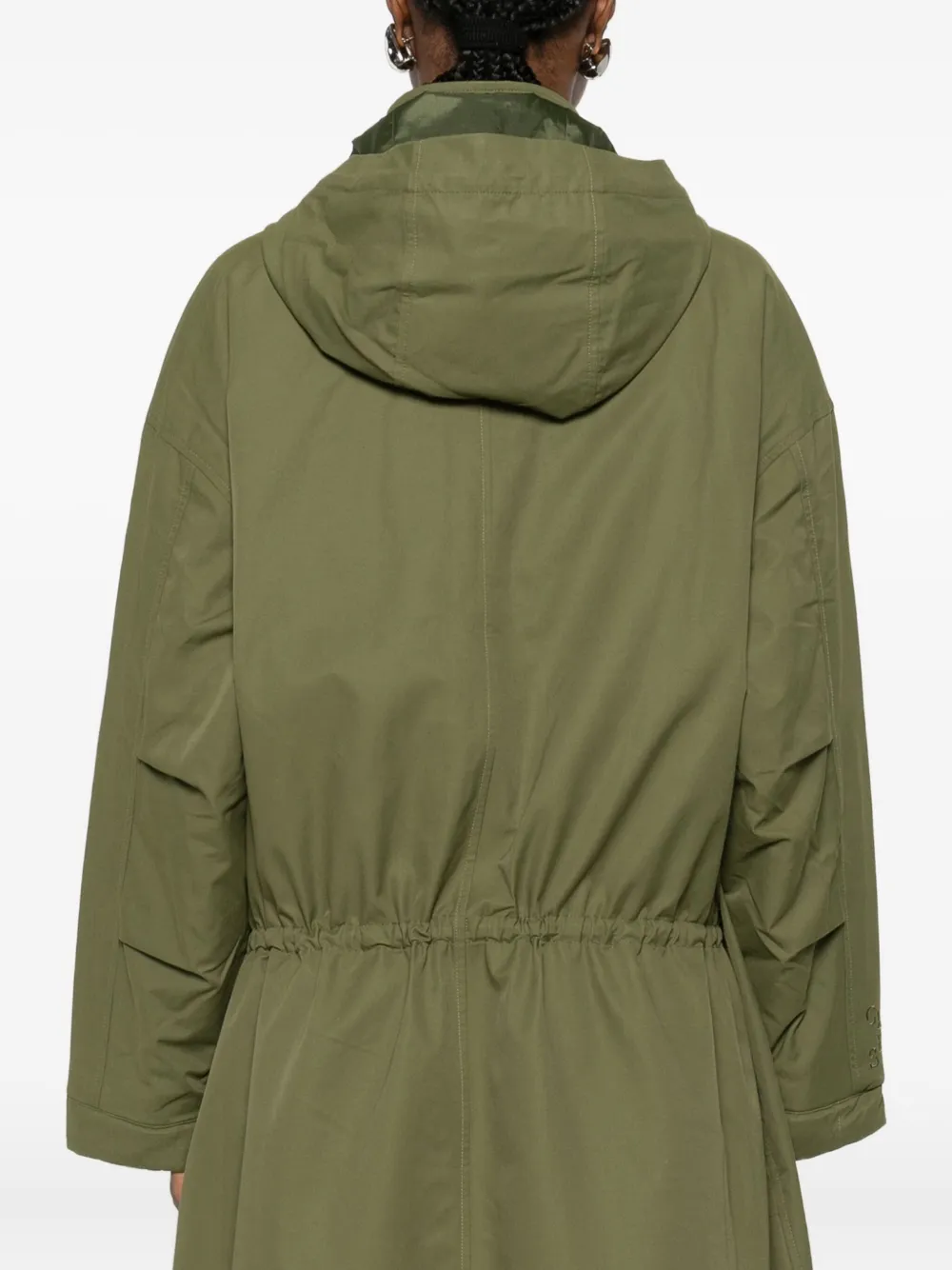 Closed Tie-dye Long Sleeve Windbreaker In Green