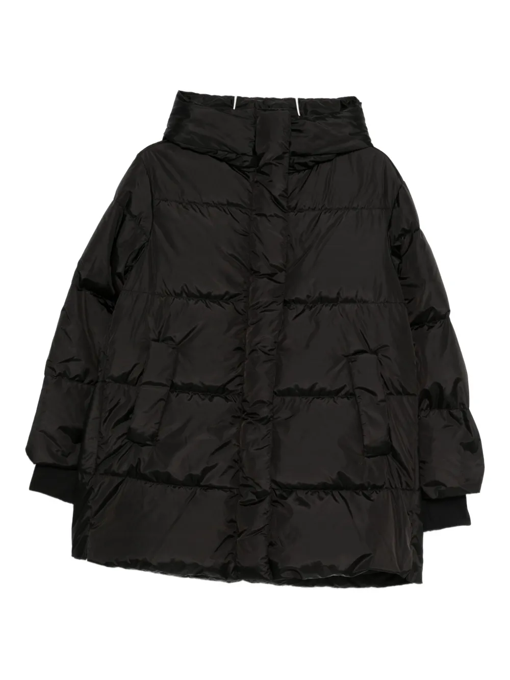 Lempelius Quilted Funnel Jacket In Black