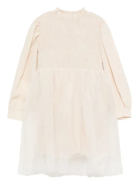 Donsje فستان ميدي تول بكشكشة