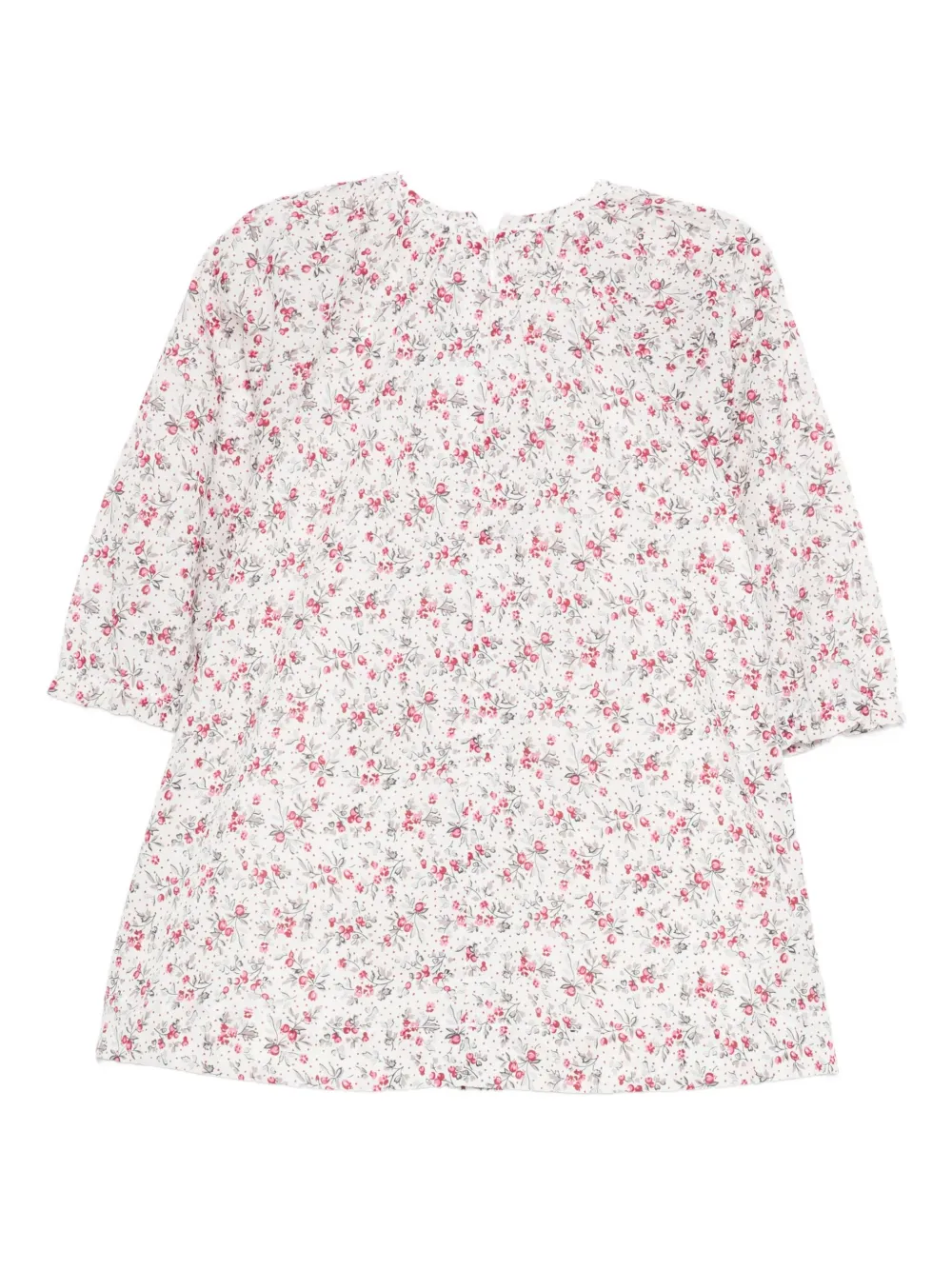 Tartine Et Chocolat floral-print smocked dress - Wit