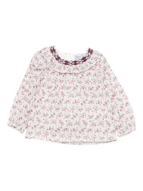 Tartine Et Chocolat floral-print embroidered top