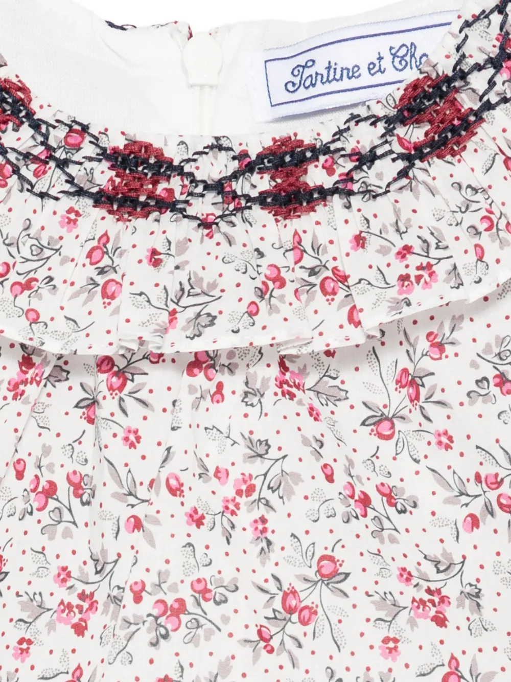 Tartine Et Chocolat Top met borduurwerk en bloemenprint Wit