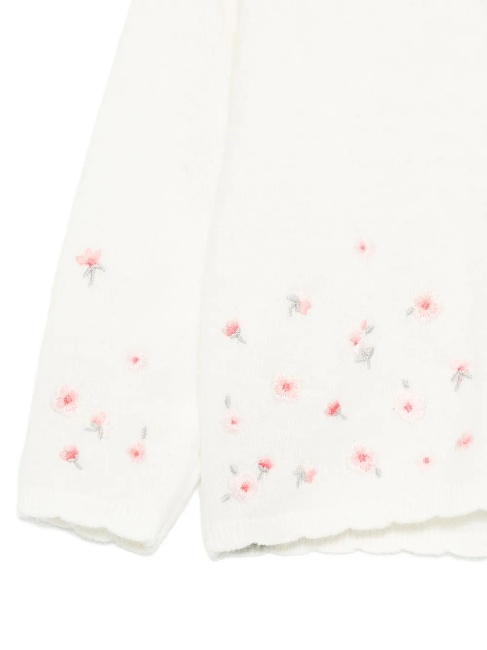 Tartine Et Chocolat Vest met geborduurde bloemen Wit