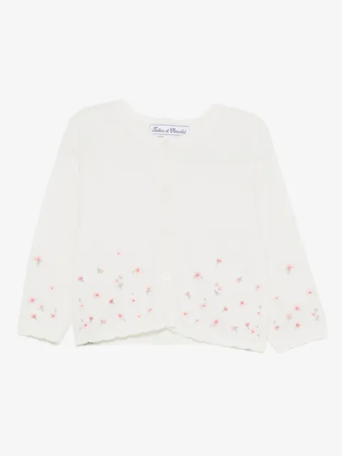 Tartine Et Chocolat floral-embroidered cardigan
