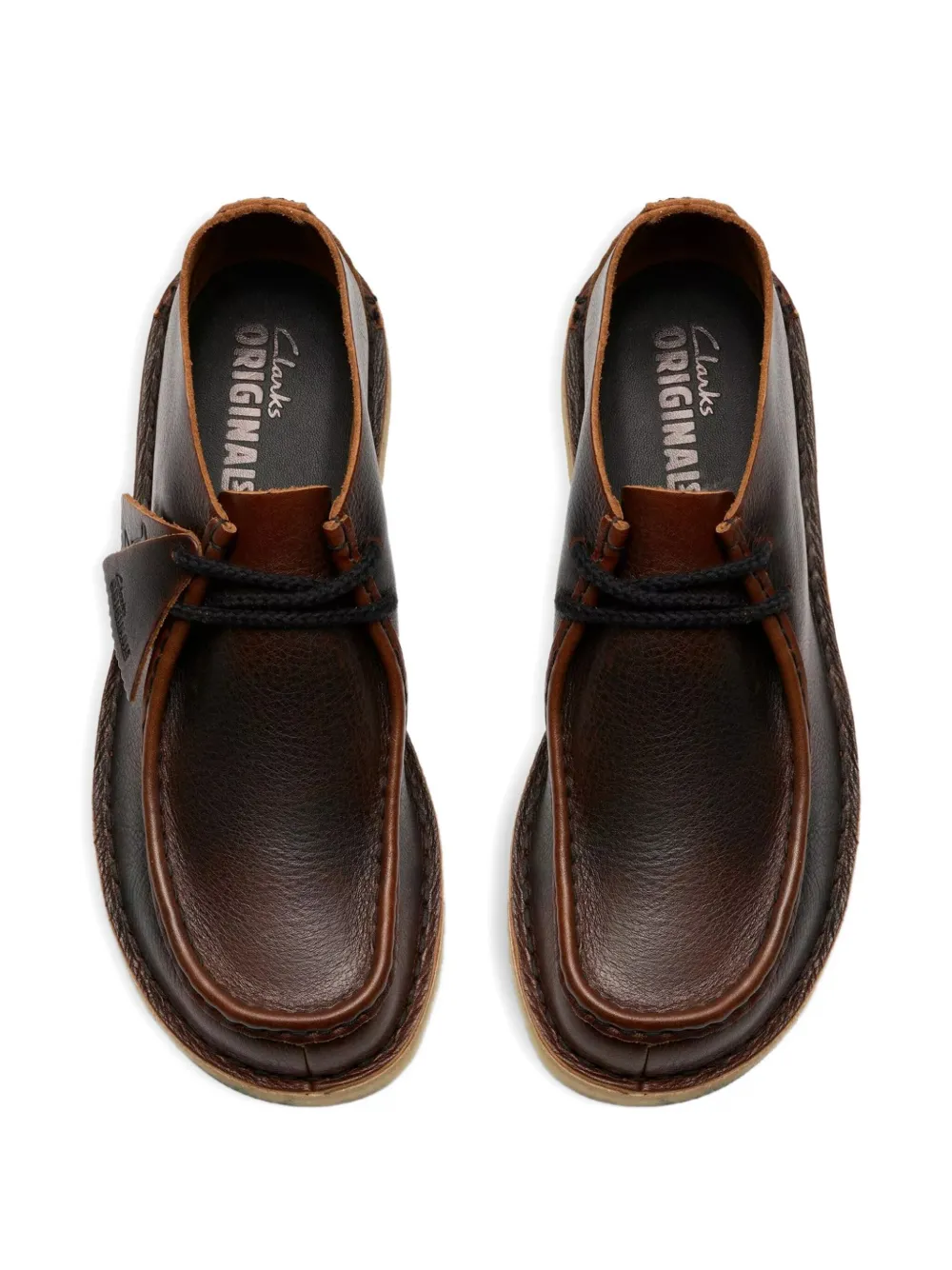 Clarks Originals Wallabee leren veterlaarzen Bruin
