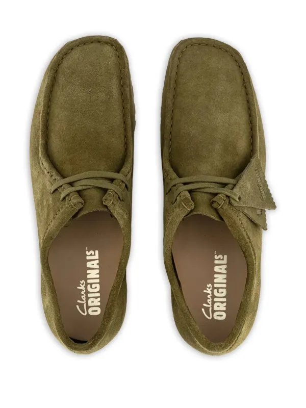 CLARKS ORIGINALS ワラビー オリーブ Clarks Originals Wallabee™ RB Suede lace-up Boots | Green | FARFETCH