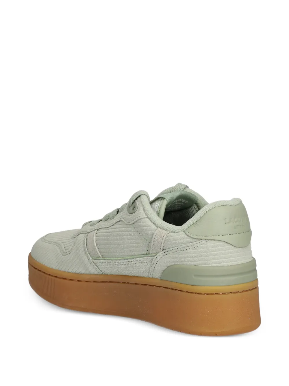 Lacoste T-Clip ribfluwelen sneakers met plateauzool Groen