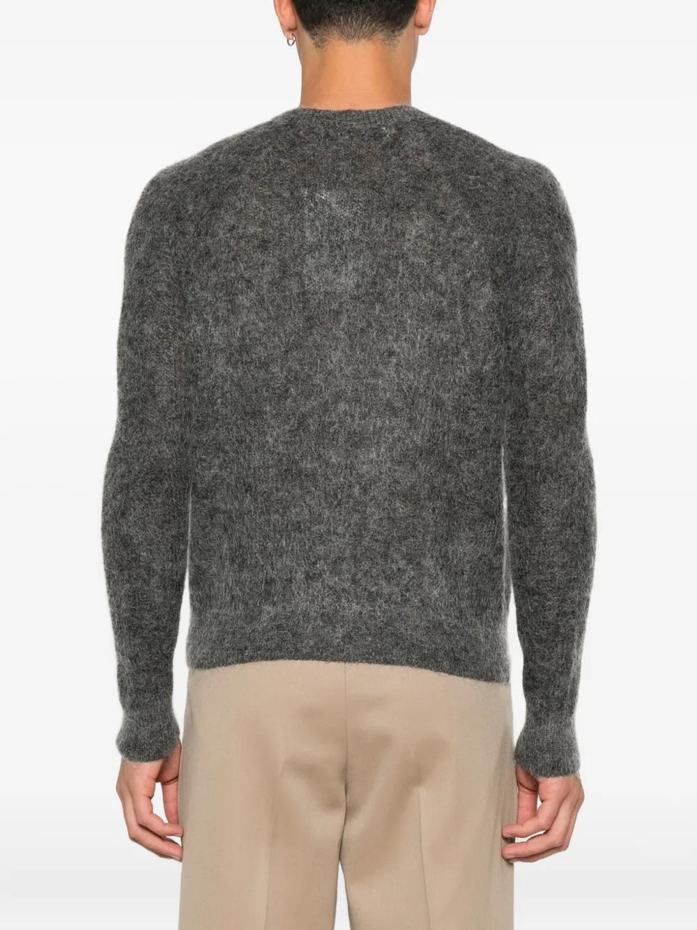 Tonywack Brushed-effect Cardigan In Gray