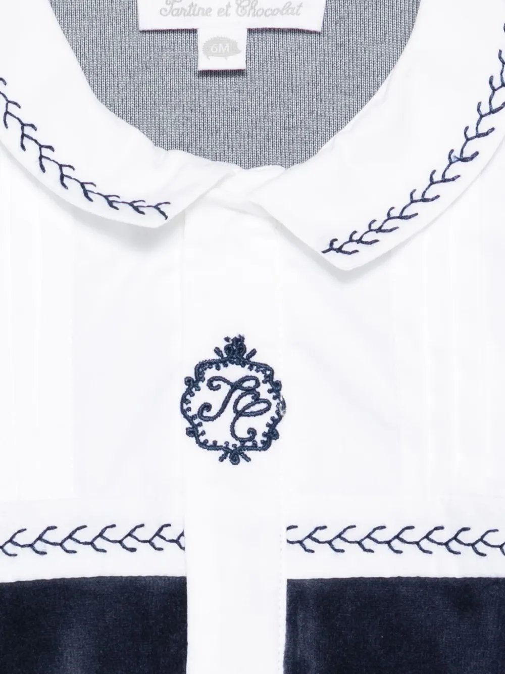 Tartine Et Chocolat Pyjama met borduurwerk Blauw