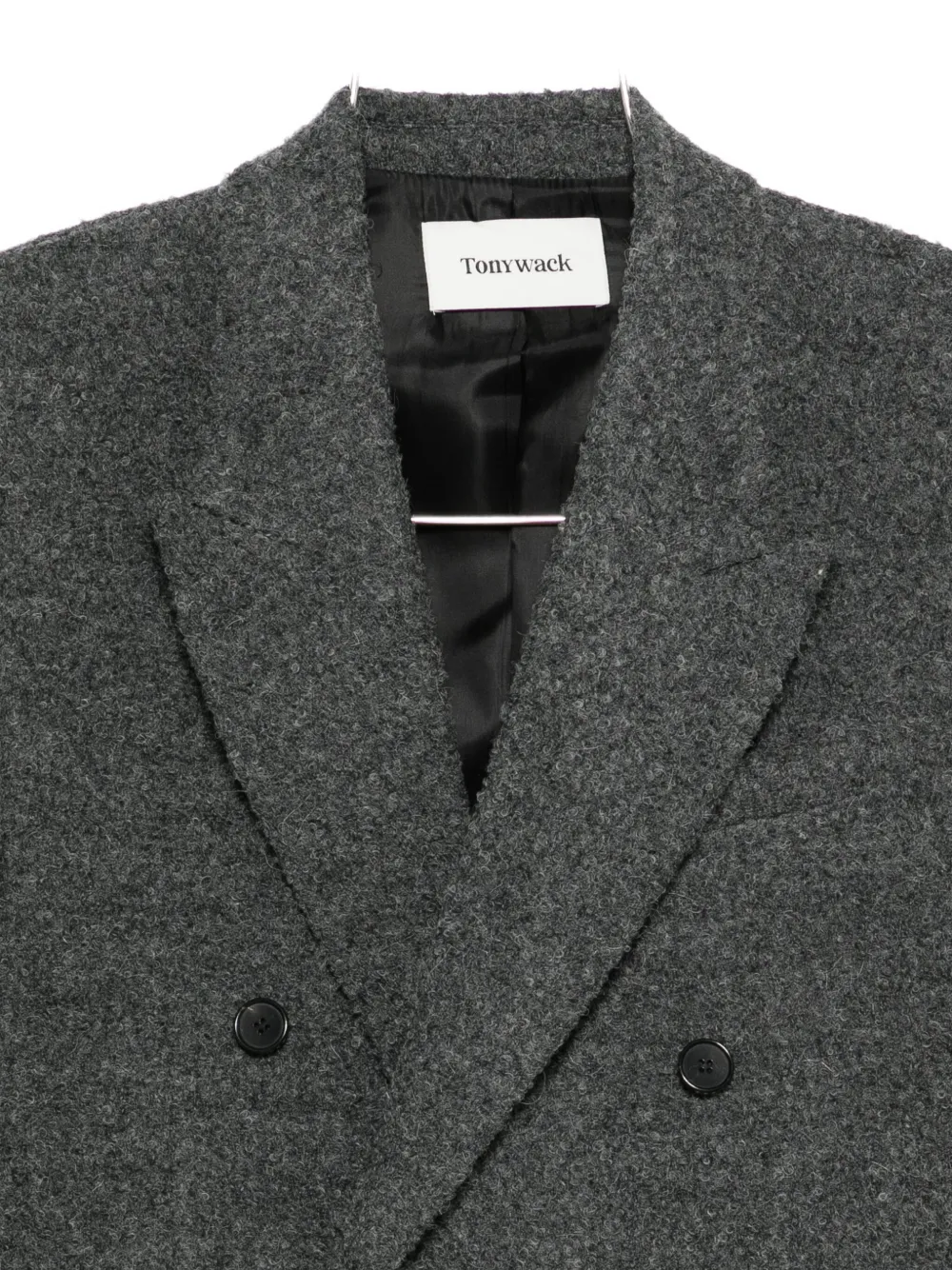 Tonywack Double-breasted Coat In Black