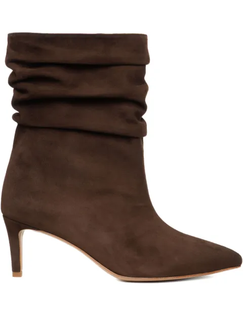 GINISSIMA 65mm Eva ruched suede boots