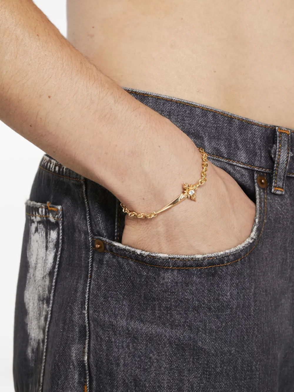Emanuele Bicocchi Stella Ventis Dagger Bracelet In Gold
