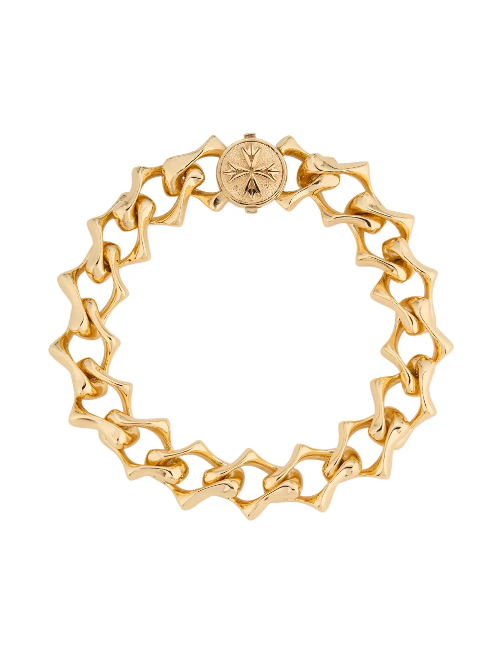 Emanuele Bicocchi Sharp Chain Logo Bracelet In Gold