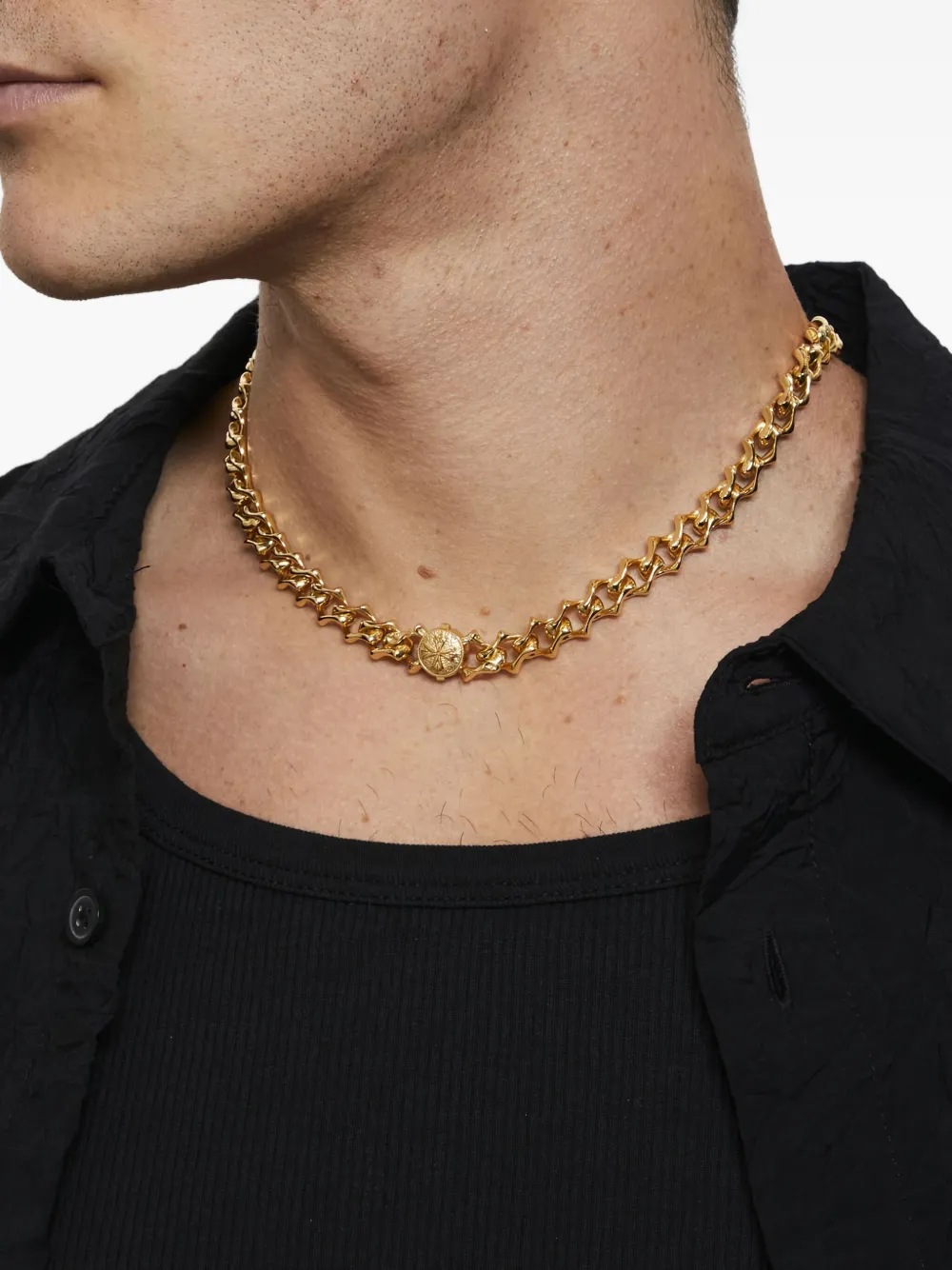 Emanuele Bicocchi collar Sharp con cadena y logo | Hombre | Image 2