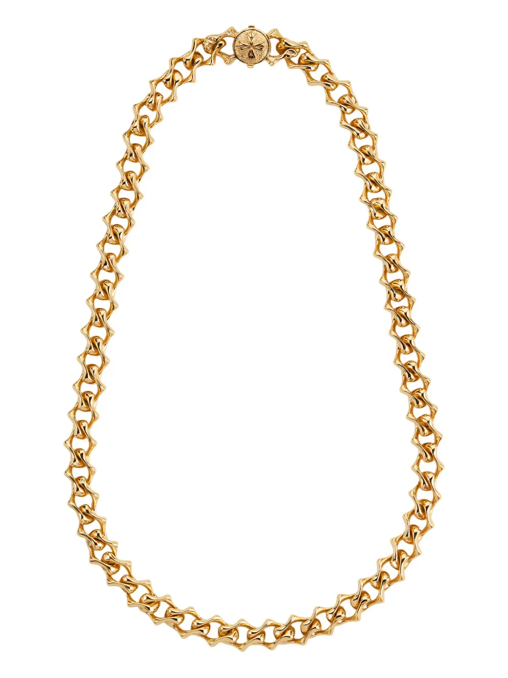 Emanuele Bicocchi Sharp Chain Logo Necklace In Gold