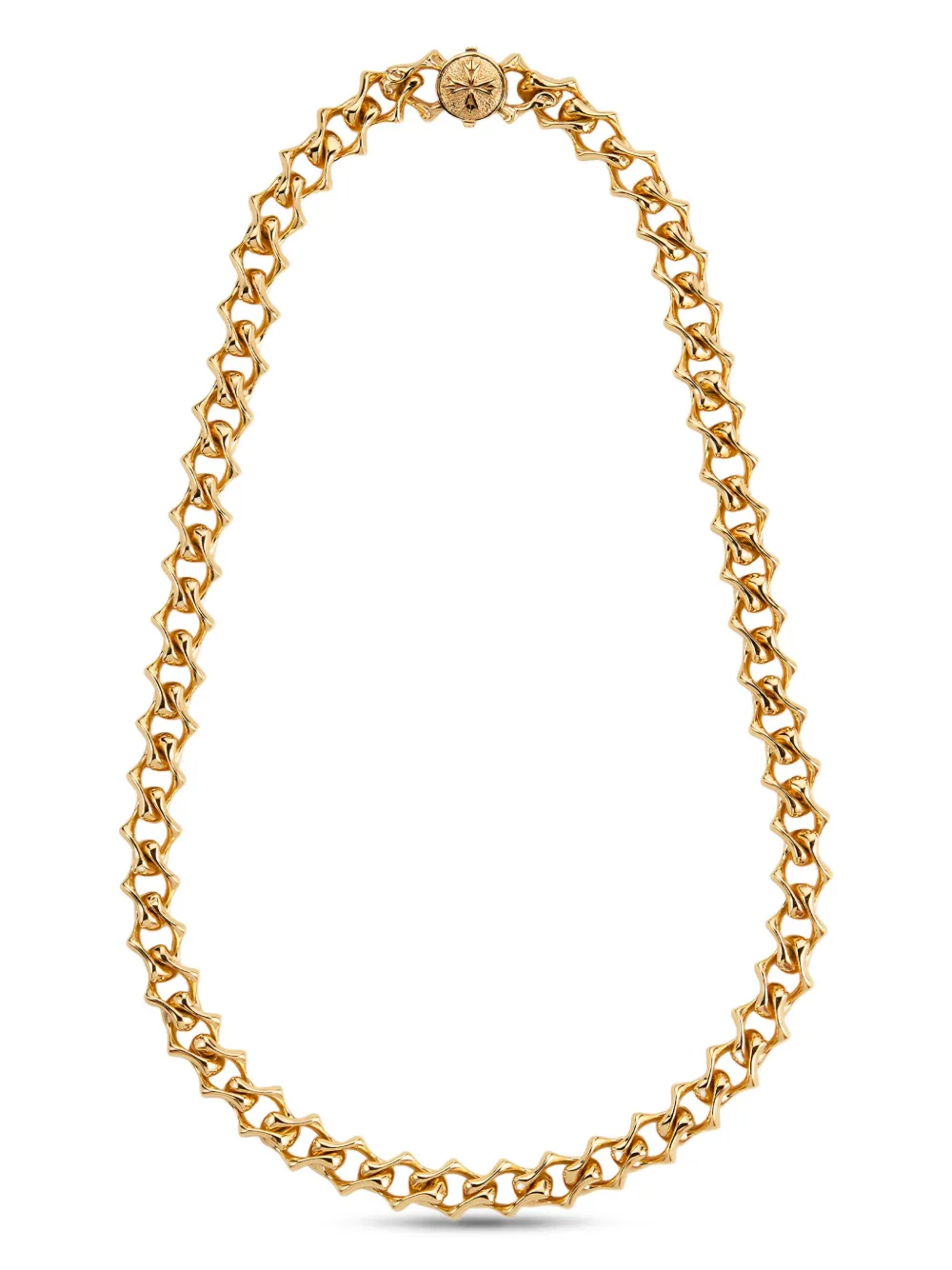 Emanuele Bicocchi collar Sharp con cadena y logo | dorado | Image 1