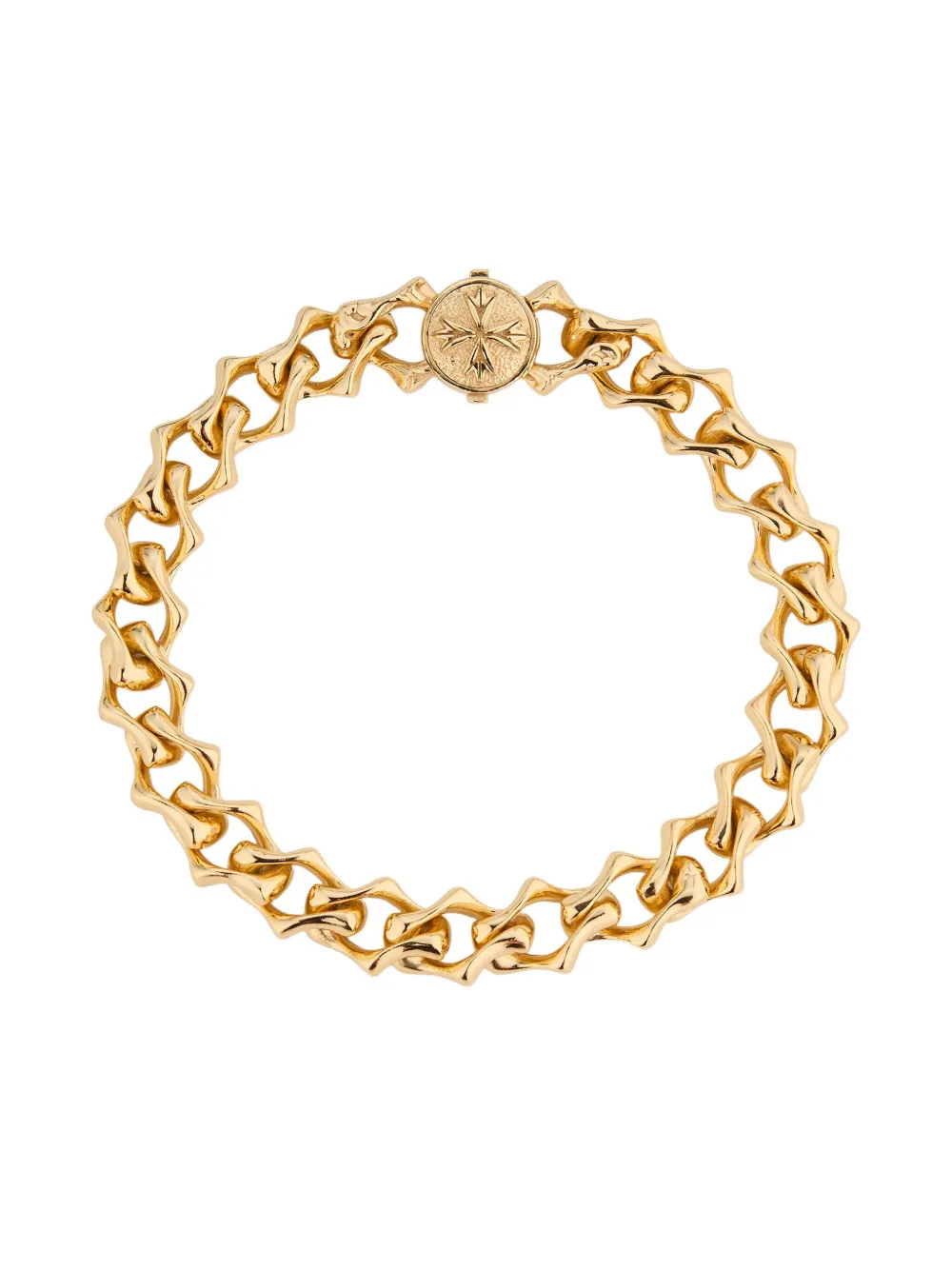 Emanuele Bicocchi Polished-chain Logo-detail Bracelet In Gold