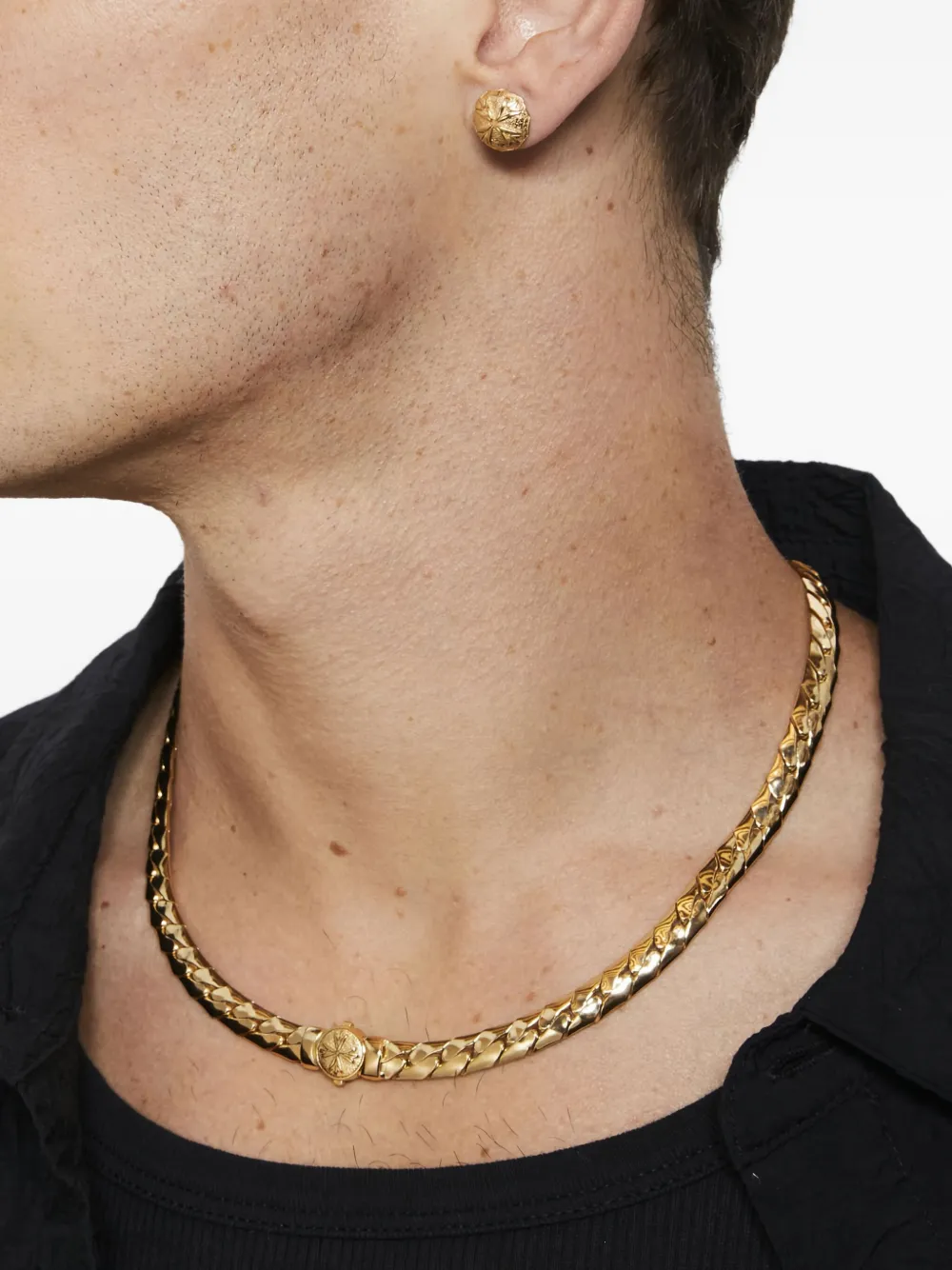 Emanuele Bicocchi collar de cadena con motivo pied de poule | Hombre | Image 2