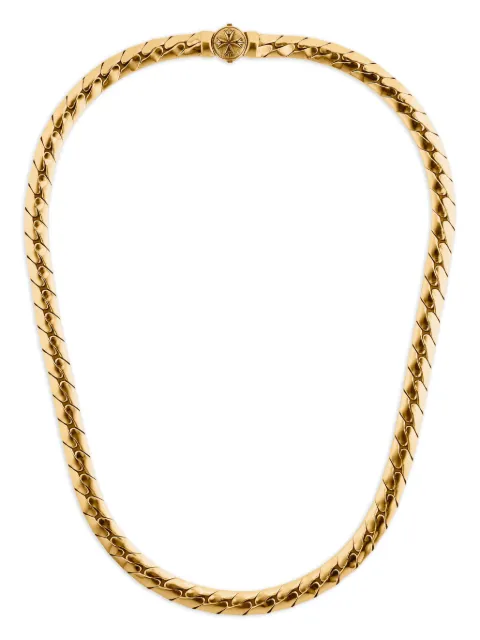 Emanuele Bicocchi Herringbone chain logo necklace