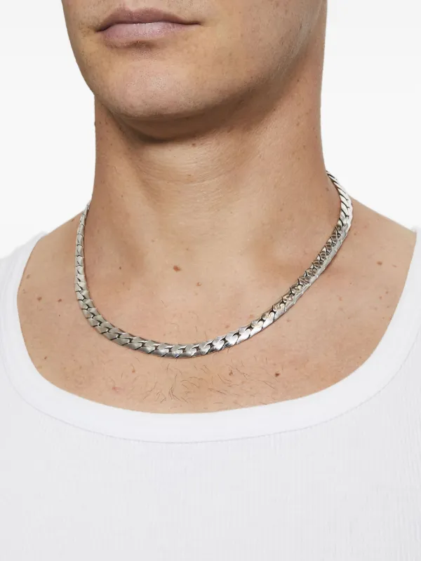 Emanuele Bicocchi ヘリンボーン チェーンネックレス | シルバートーン