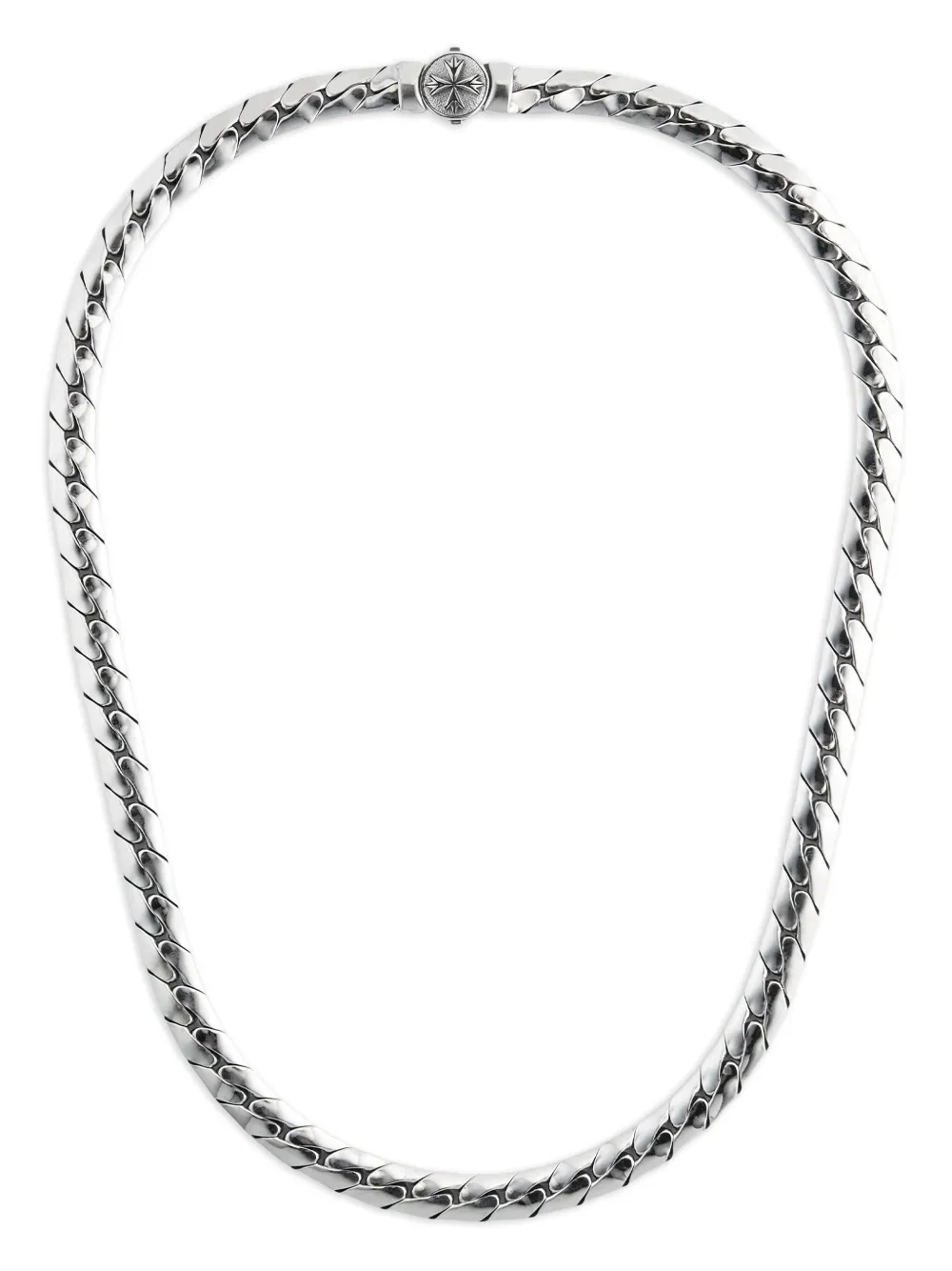 Emanuele Bicocchi collier Herringbone en chaîne à logo | argent | Image 1