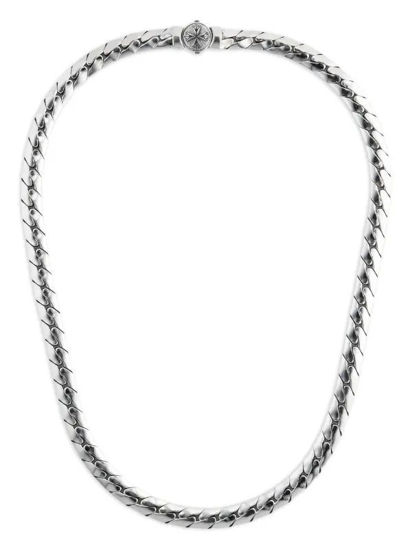 Emanuele Bicocchi ヘリンボーン チェーンネックレス | シルバートーン