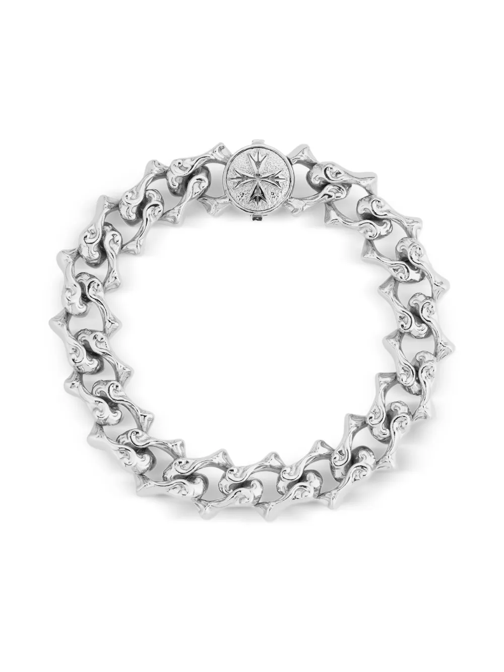 Emanuele Bicocchi sharp-chain logo-detail bracelet | Silver | Image 1