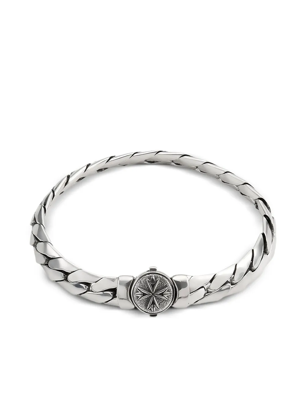 Emanuele Bicocchi pulsera Herringbone Chain con logo | plateado | Image 1