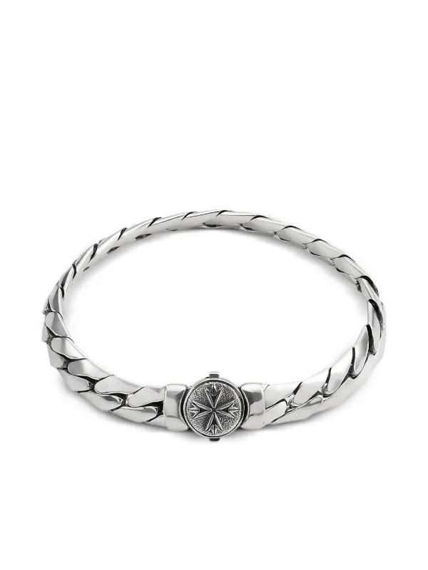 Emanuele Bicocchi ヘリンボーン チェーンブレスレット | シルバー