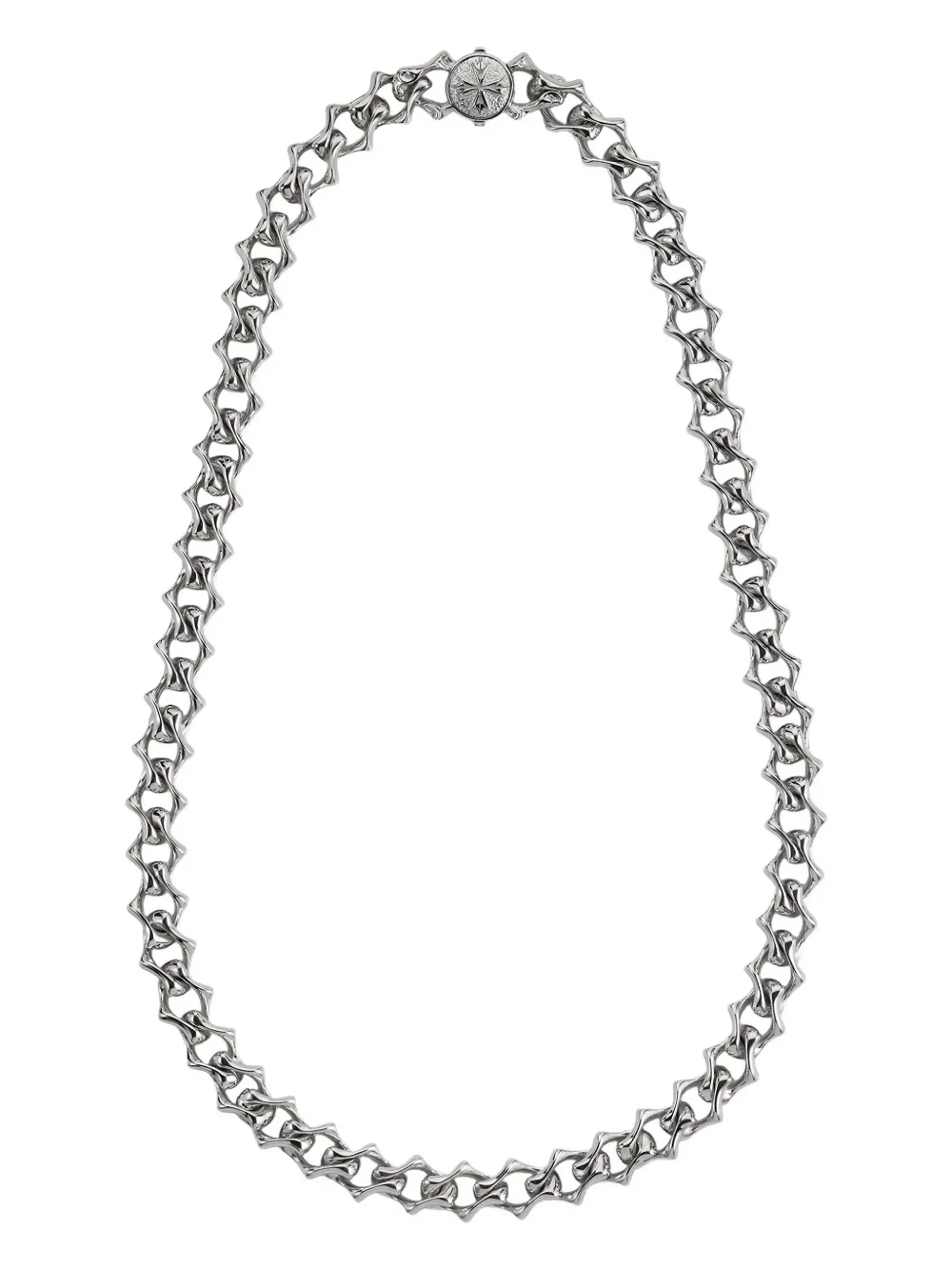 Emanuele Bicocchi Sharp chain logo necklace - Argento