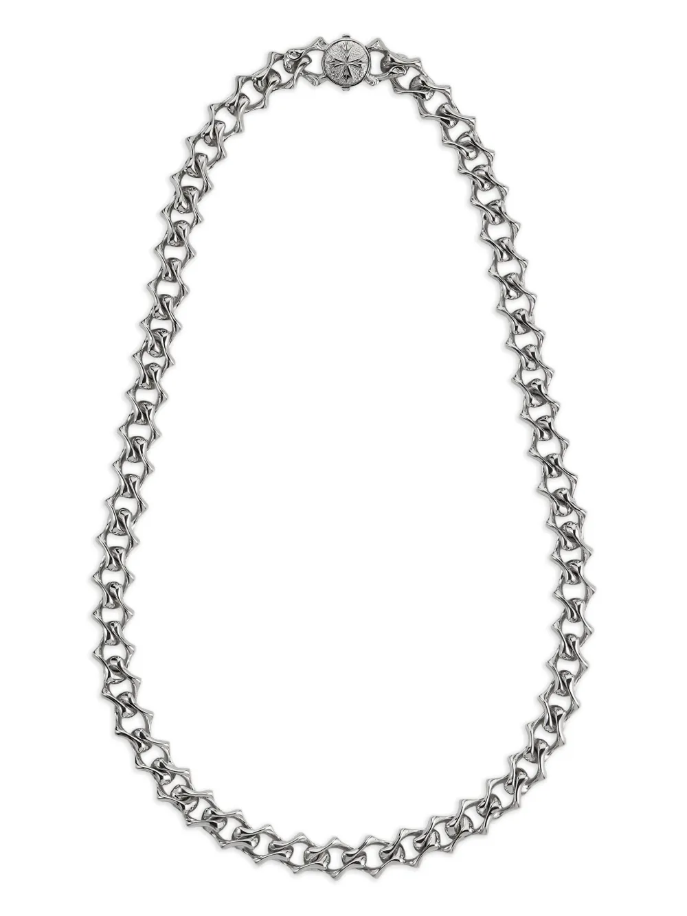 Emanuele Bicocchi collar Sharp con cadena y logo | plateado | Image 1