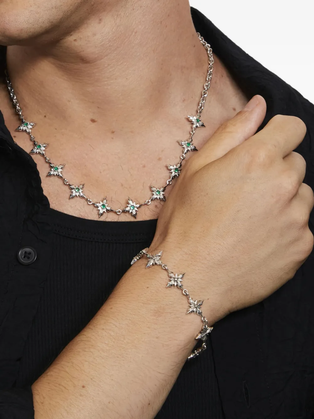 Emanuele Bicocchi Stella Ventis Star-motif Bracelet In Metallic