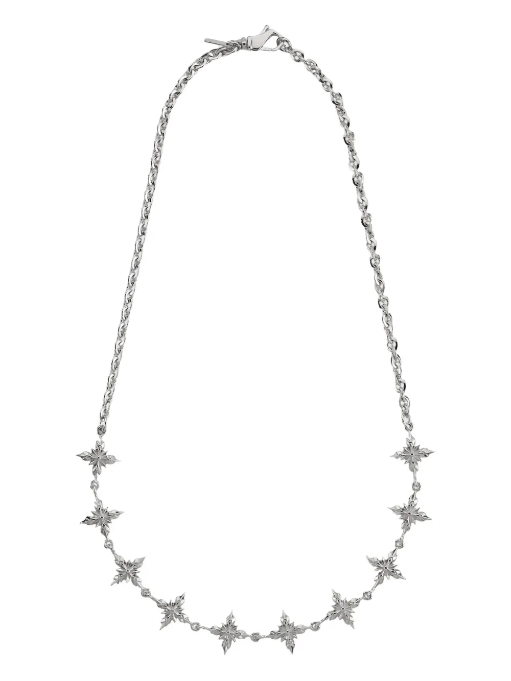 Emanuele Bicocchi Stella Ventis star-embelishments chain-link necklace - Argento