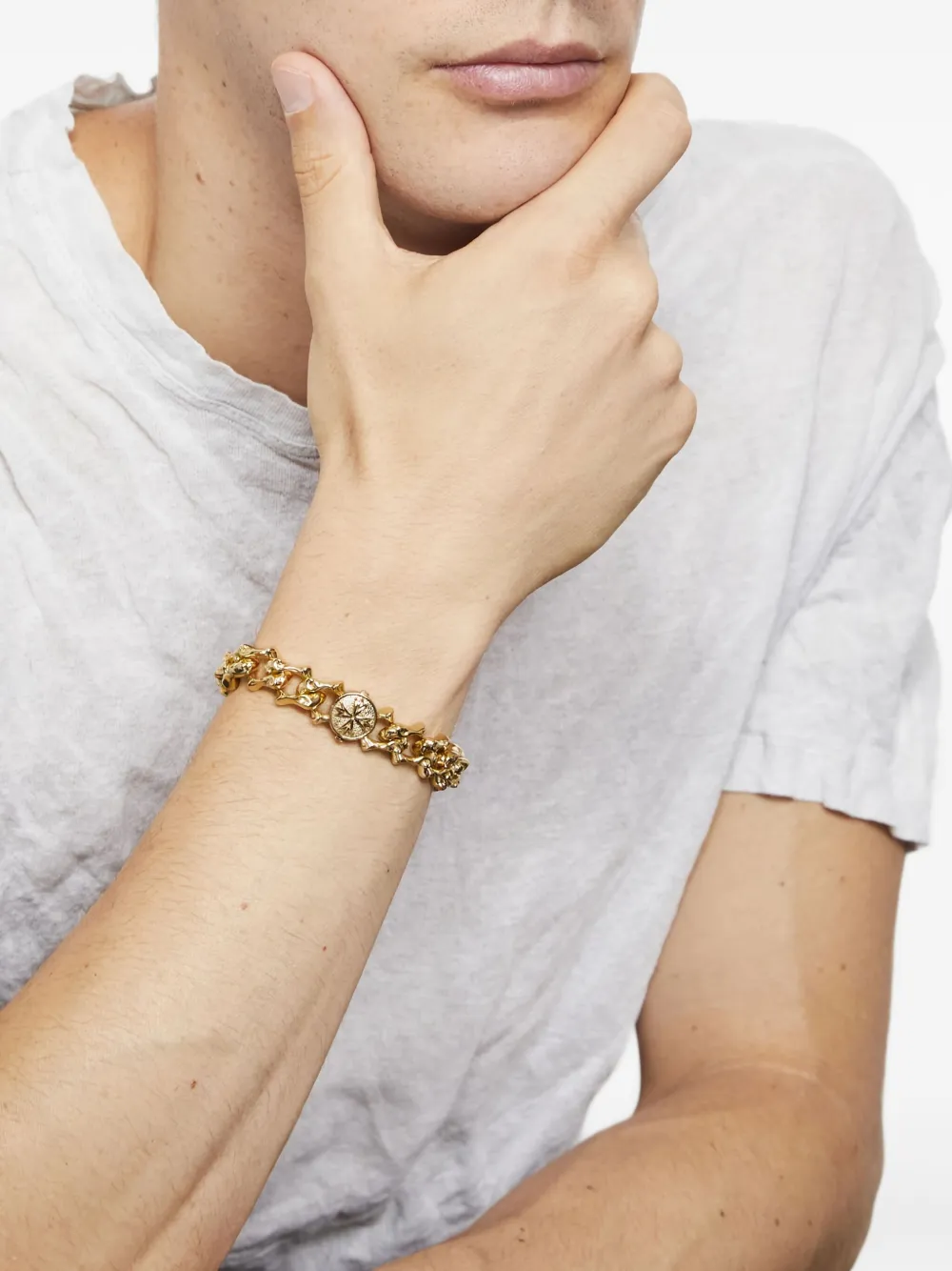 Emanuele Bicocchi Sharp chain logo bracelet | Men | Image 2