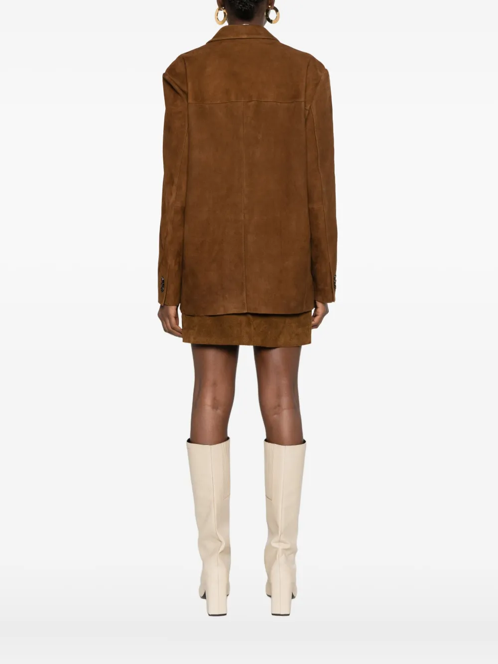 Tonywack Tailored Suede Jacket In Brown