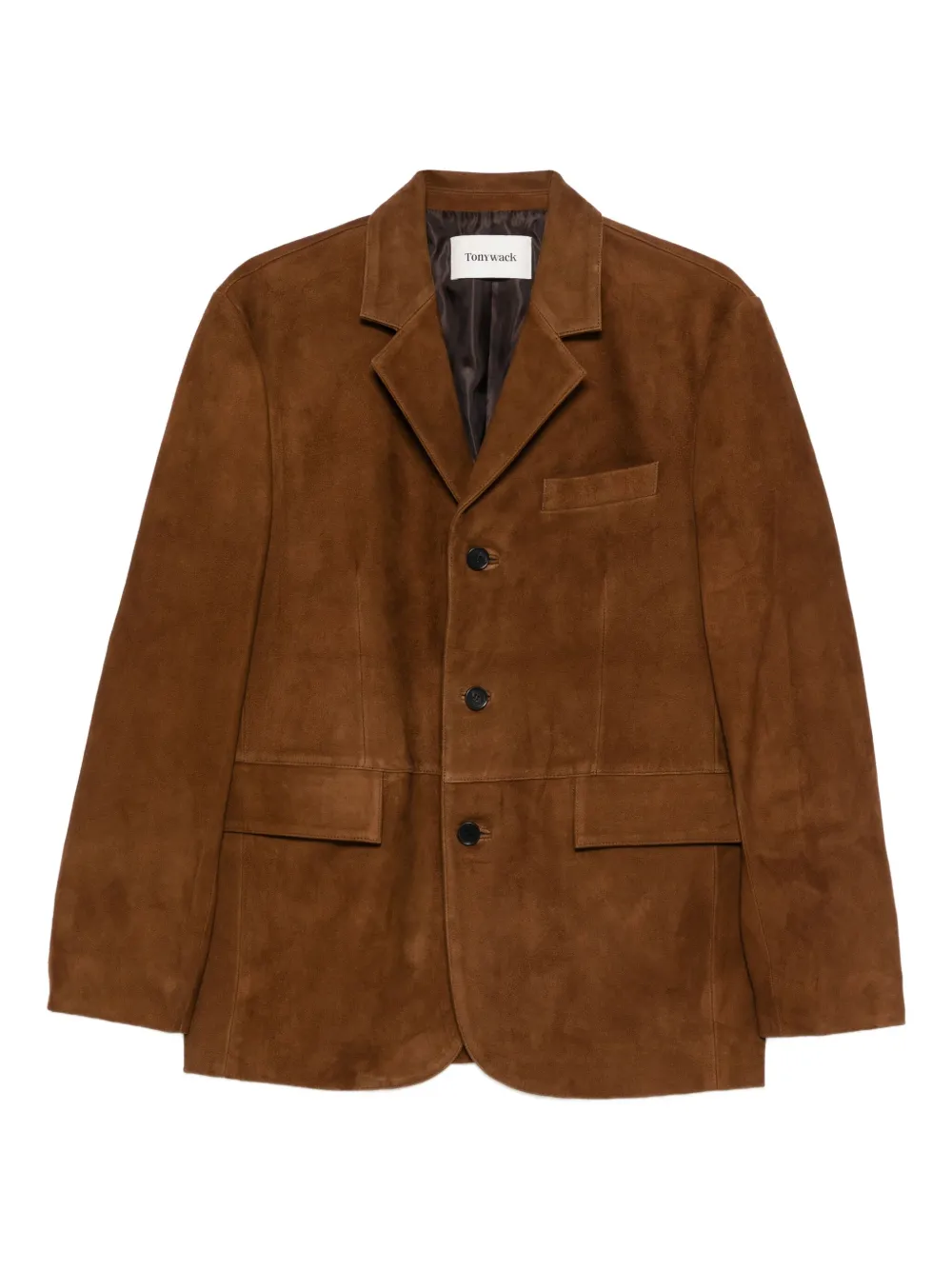 TONYWACK suede tailored blazer | Brown | Image 1