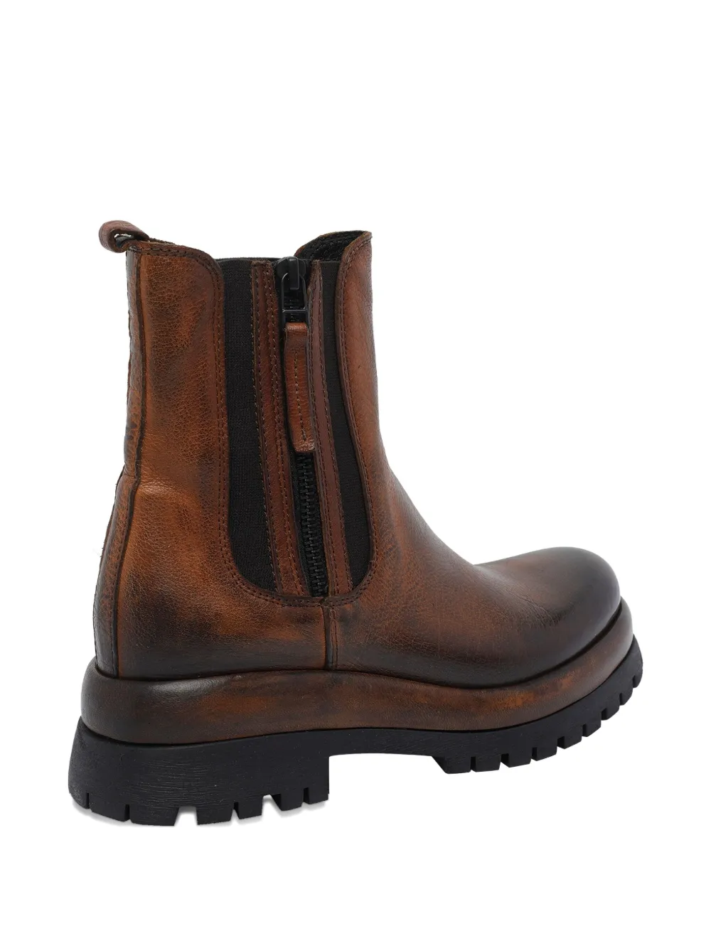Pawelk's Round-toe Zip Boots In Multi