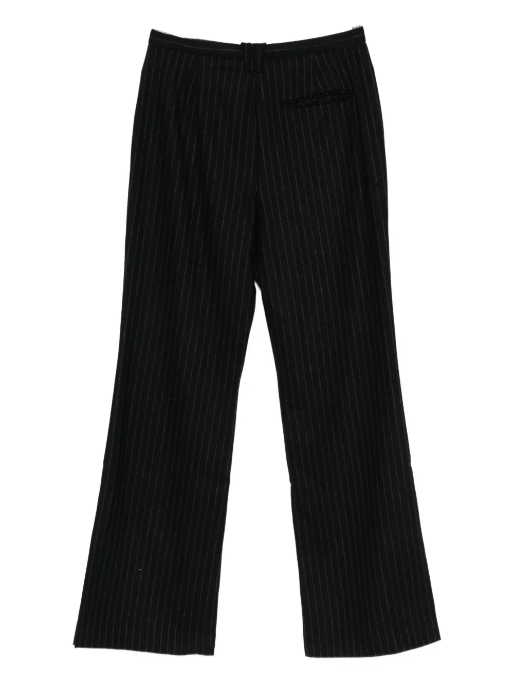 Tonywack Pinstripe-pattern Trousers In Black