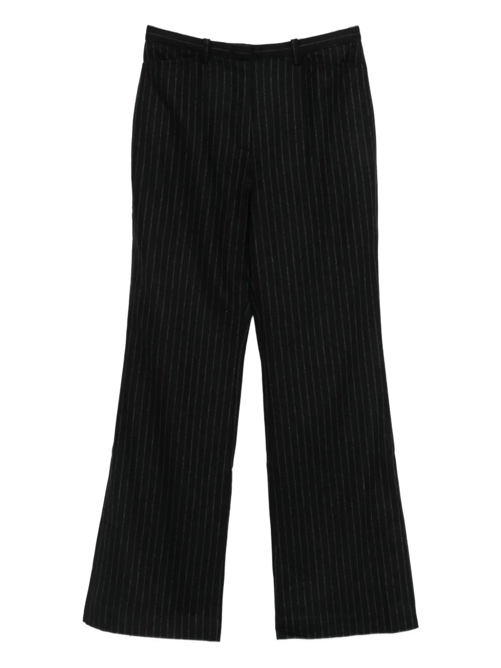 Tonywack Pinstripe-pattern Trousers In Black