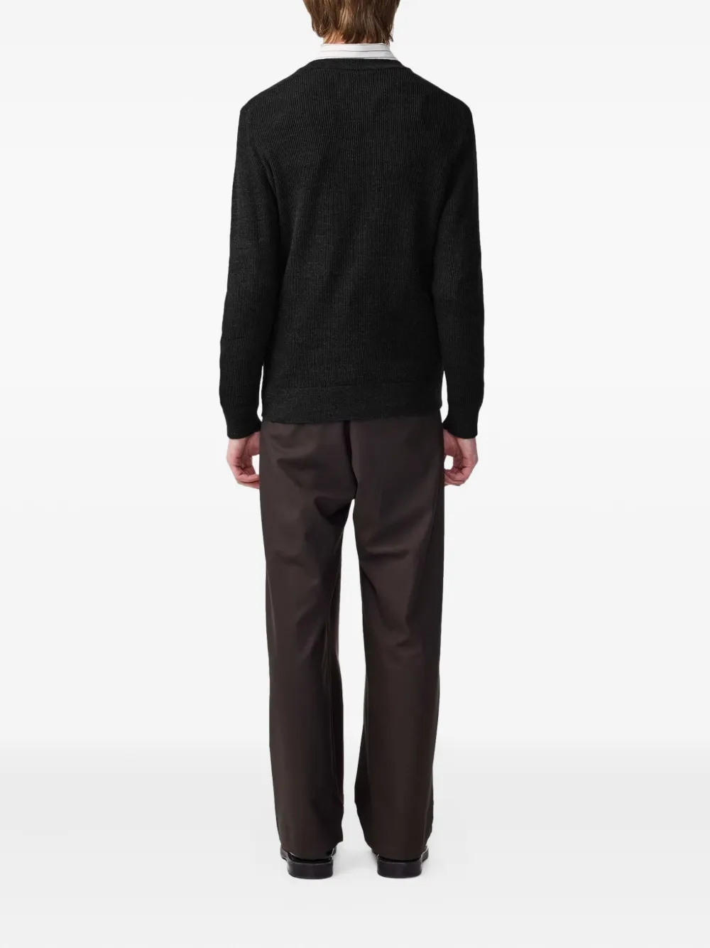 NN07 Kkevin 6600 ribbed sweater - Zwart