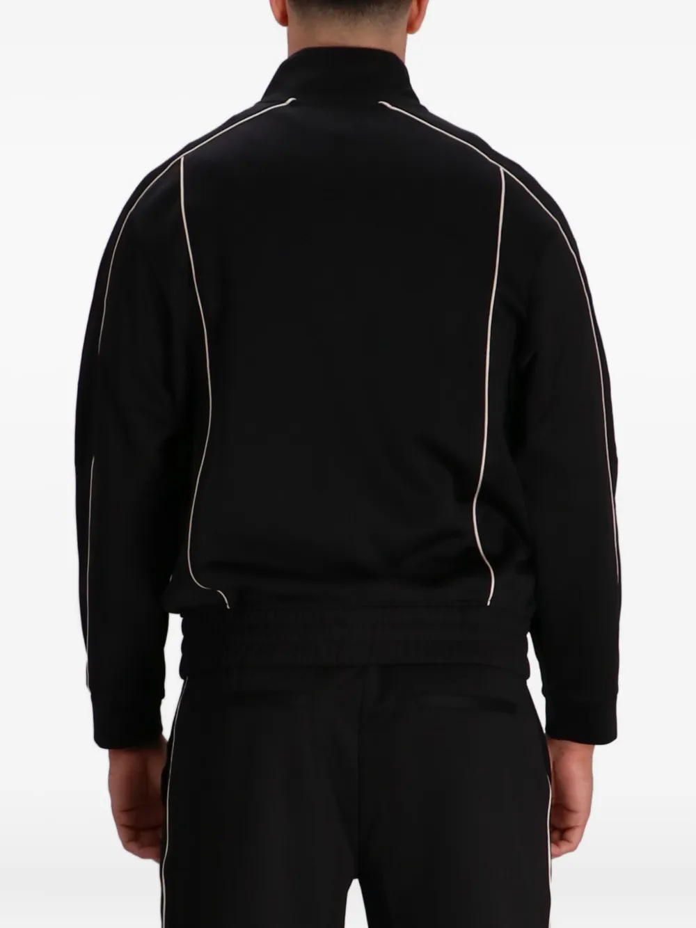 Armani Exchange Contrasting-piping Sweatshirt In Black