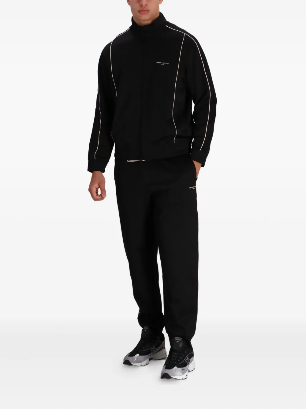 Armani Exchange Trainingsbroek met zijstreep - Zwart