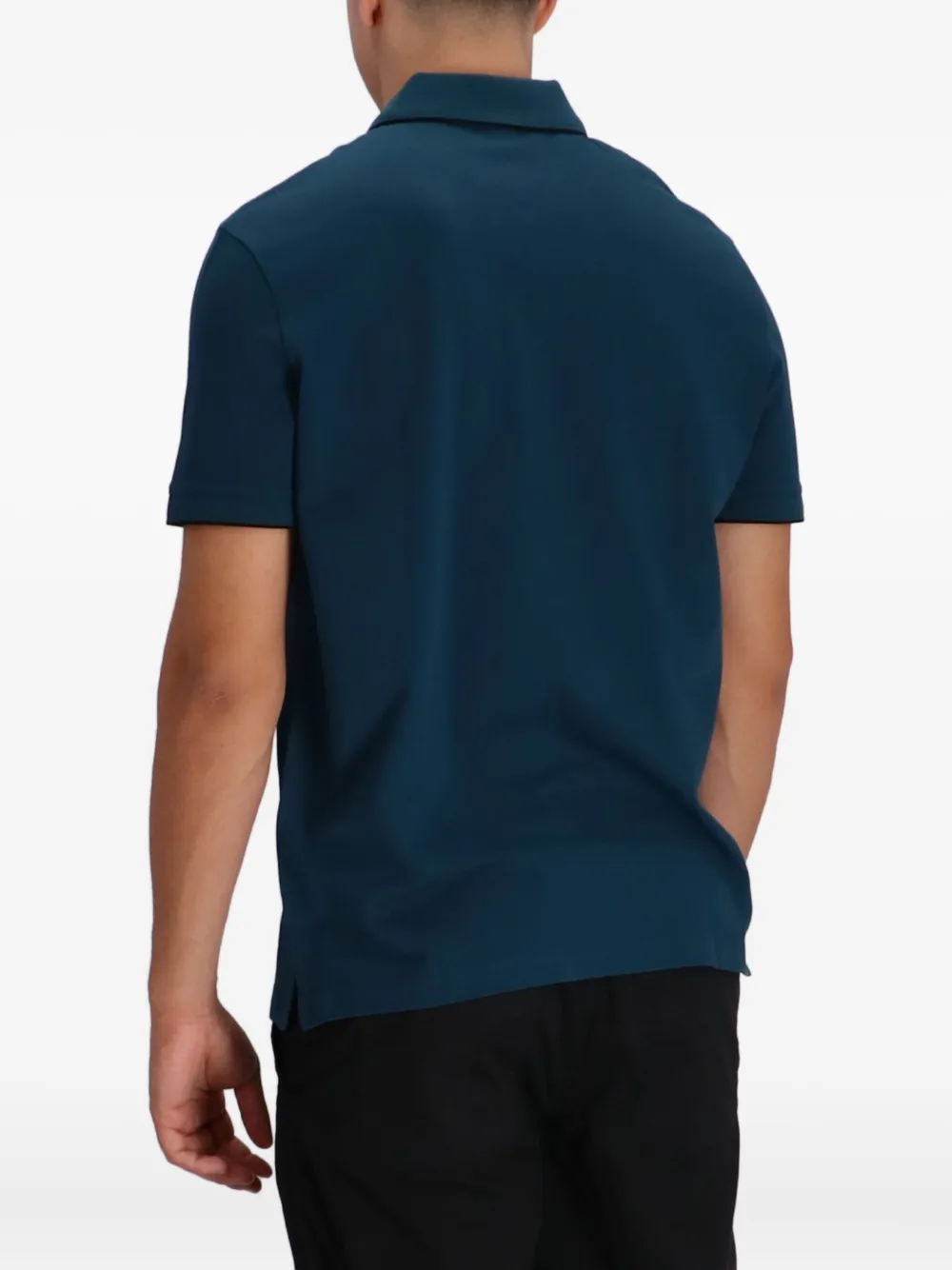 Armani Exchange Placket Polo Shirt In Blue