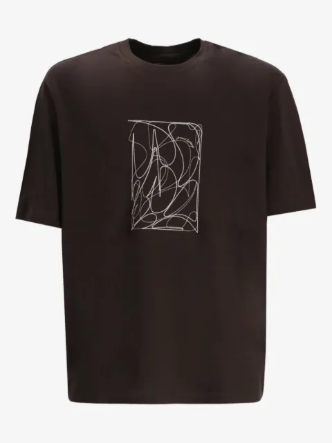Armani Exchange playera con motivo gráfico