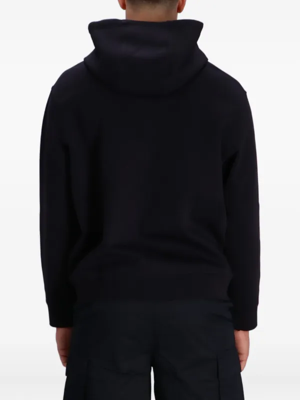 EMPORIO ARMANI ブラック ジップアップフーディXLサイズ EMPORIO ARMANI ブラック ジップアップフーディXLサイズ 【公式通販】