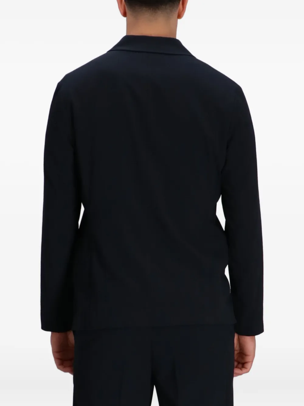 Armani Exchange Seersucker blazer met knopen Blauw