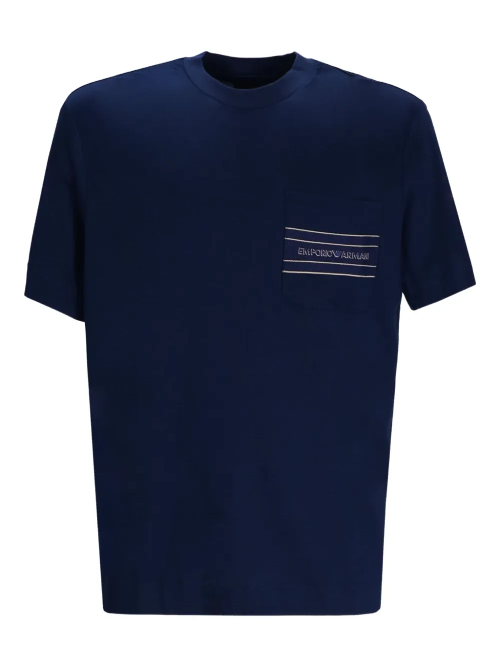 Emporio Armani T-shirt met opgestikte zak Blauw