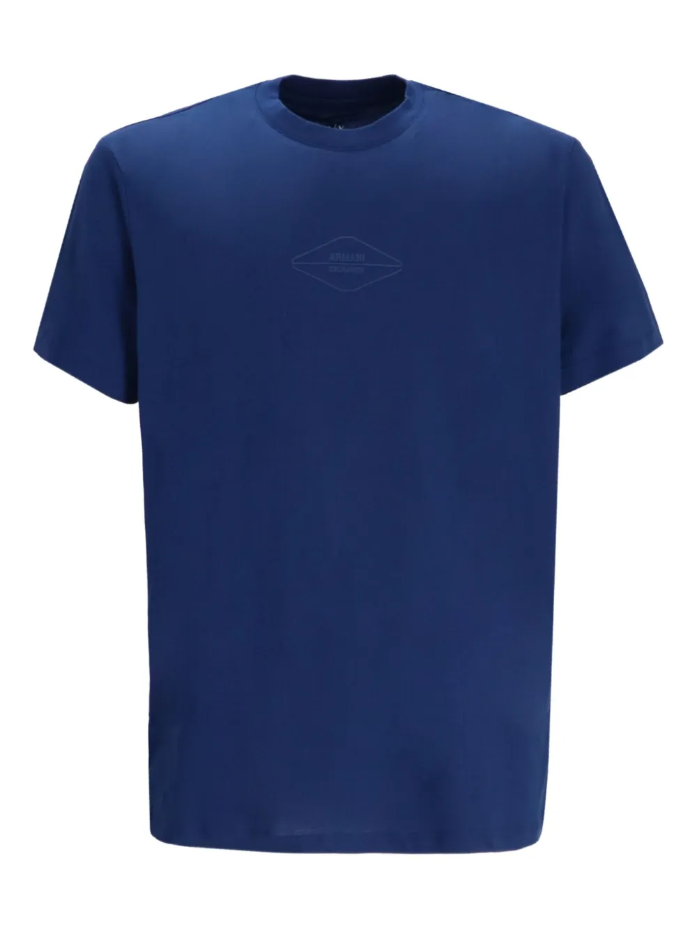 Armani Exchange playera con efecto en relieve y cuello redondo | azul | Image 1