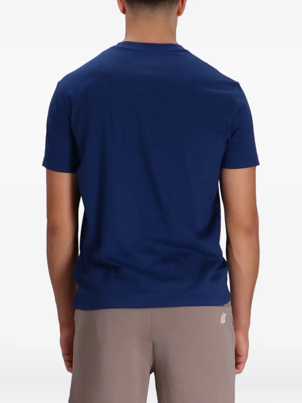 Armani Exchange T-shirt met ronde hals en reliëf Blauw
