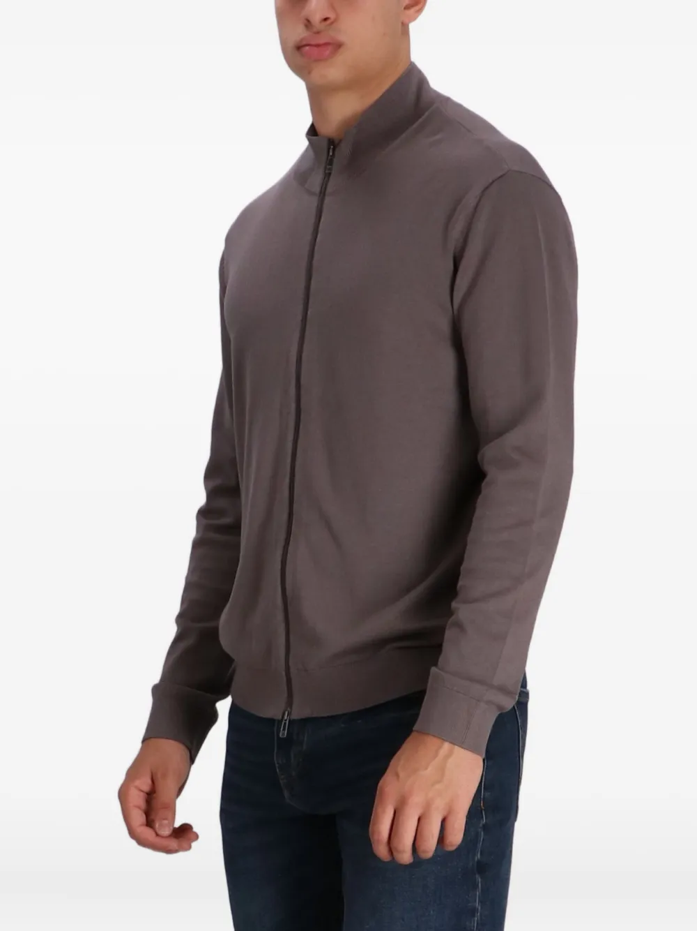 Armani Exchange Vest met rits Bruin